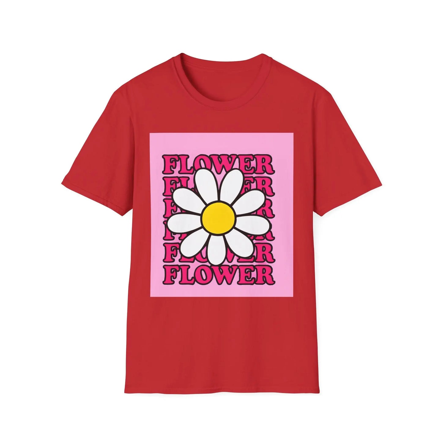 Pink Floral T-Shirt Printify