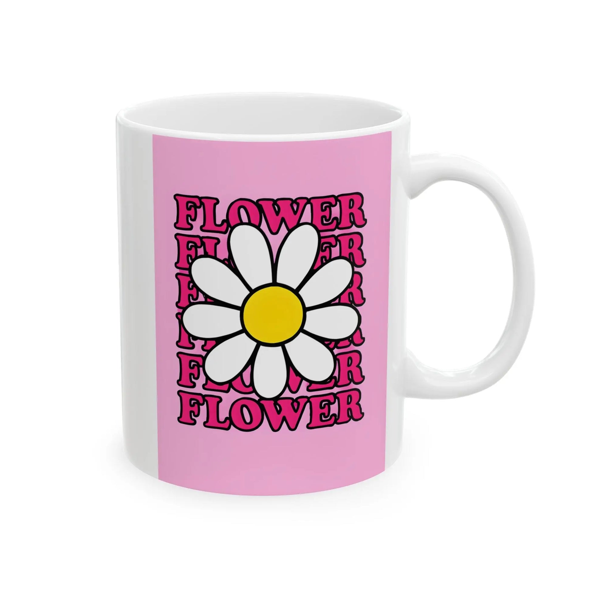 Pink Floral Coffee Mug Printify