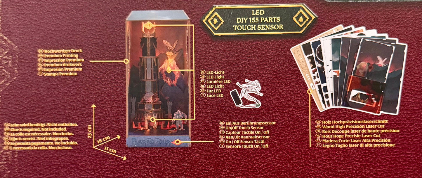The Lord Of The Rings Tiny Adventures Book Nook Mini Diorama Barad-Dur 23cm
