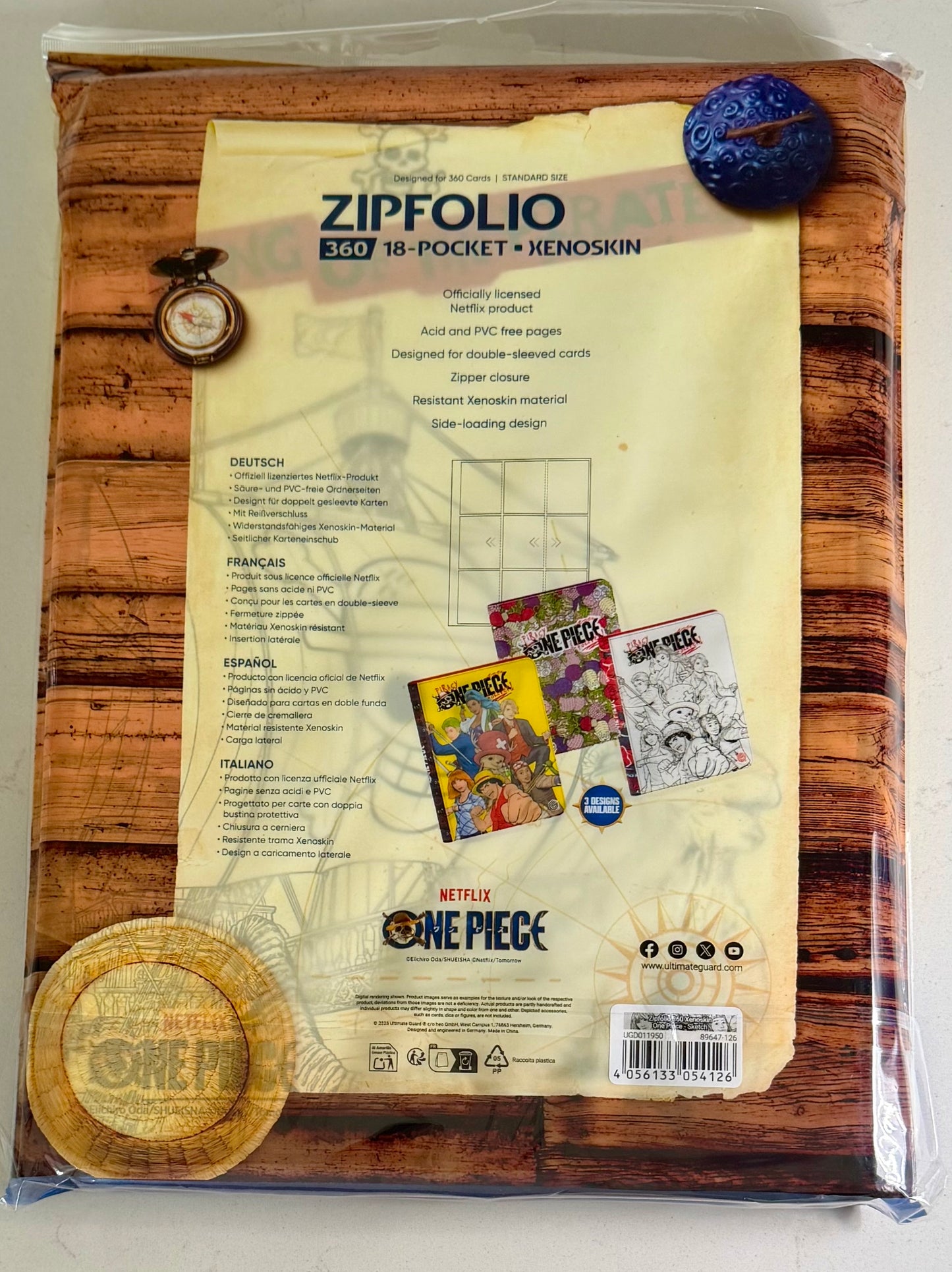 Ultimate Guard Zipfolio 360 Xenoskin – One Piece Netflix Sketch Edition