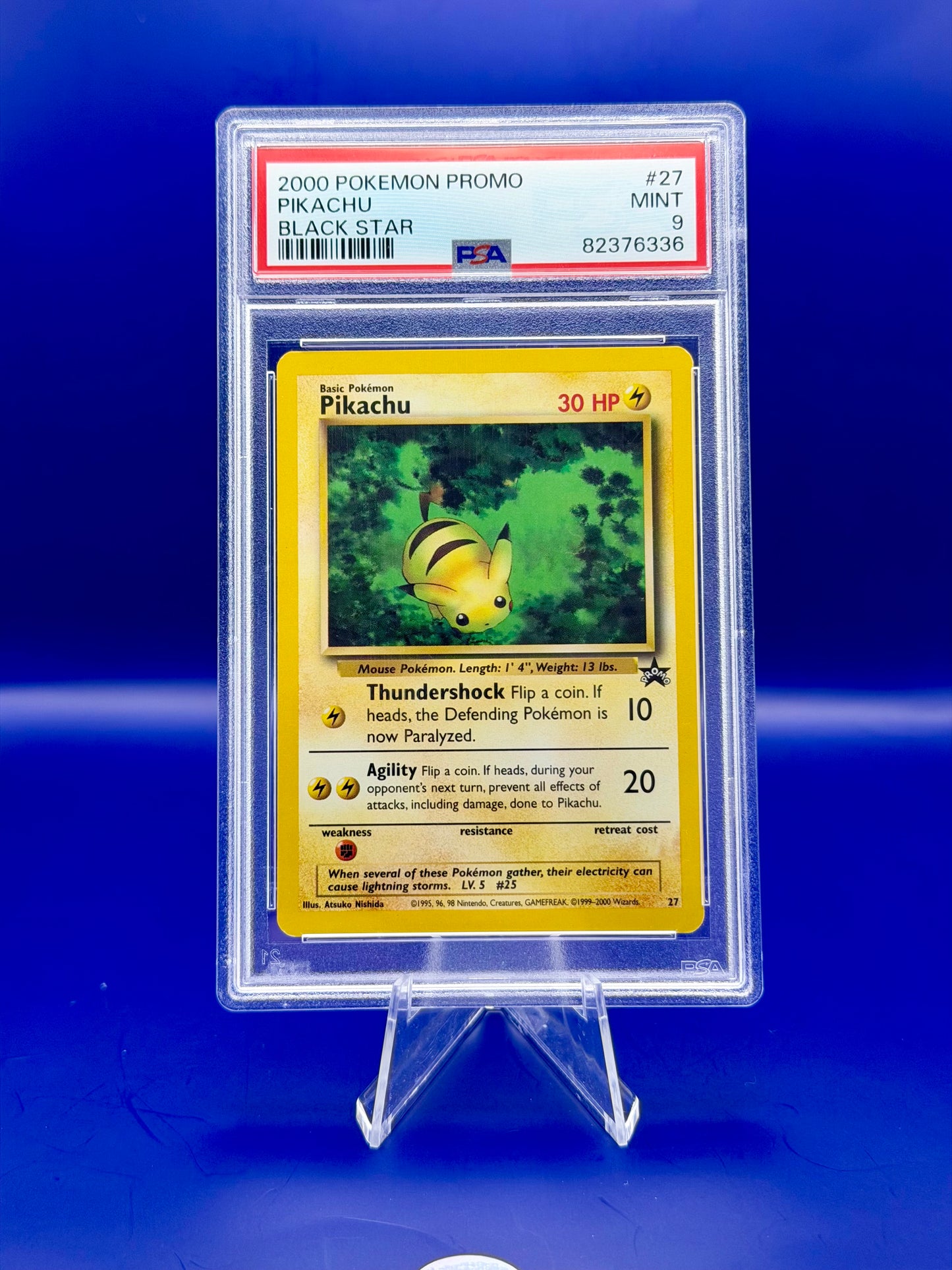 2000 Pokémon Black Star Promo Pikachu #27 PSA 9
