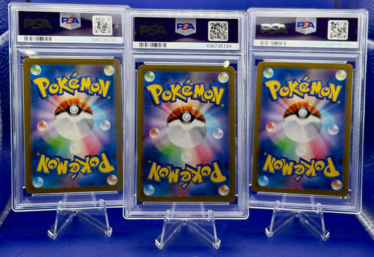 Charizard ex, Blastoise ex & Venusaur ex – Japanese Pokémon 151 SR | Sequential PSA 10 Trio