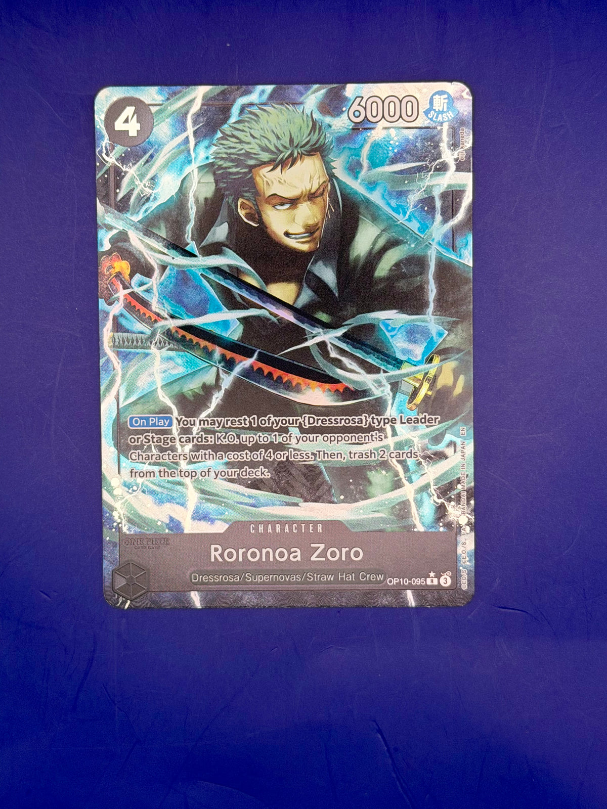 Roronoa Zoro OP10-095 – The Best Vol.2 (PRB-02) | English Rare Alternate Art – LP