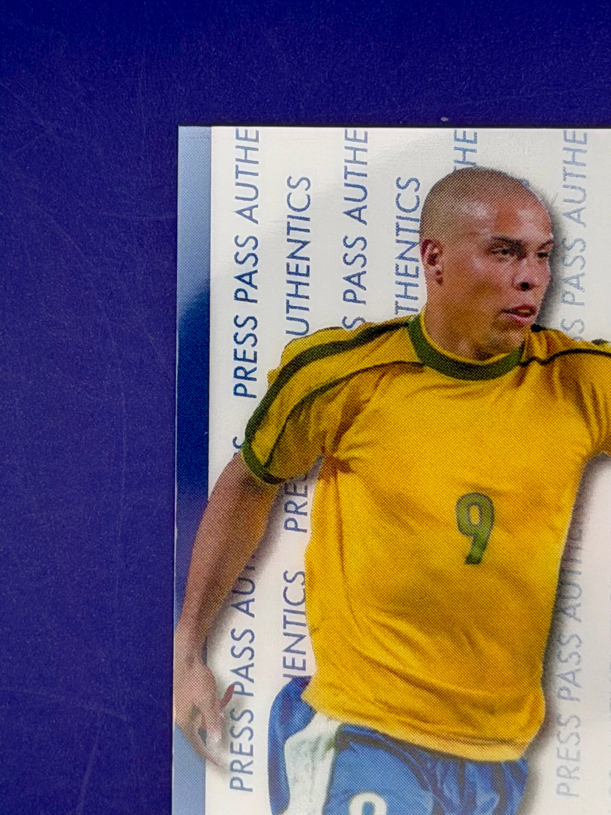 Ronaldo Nazário R9 – Press Pass Authentics Pre-Production Cromo | 1/1