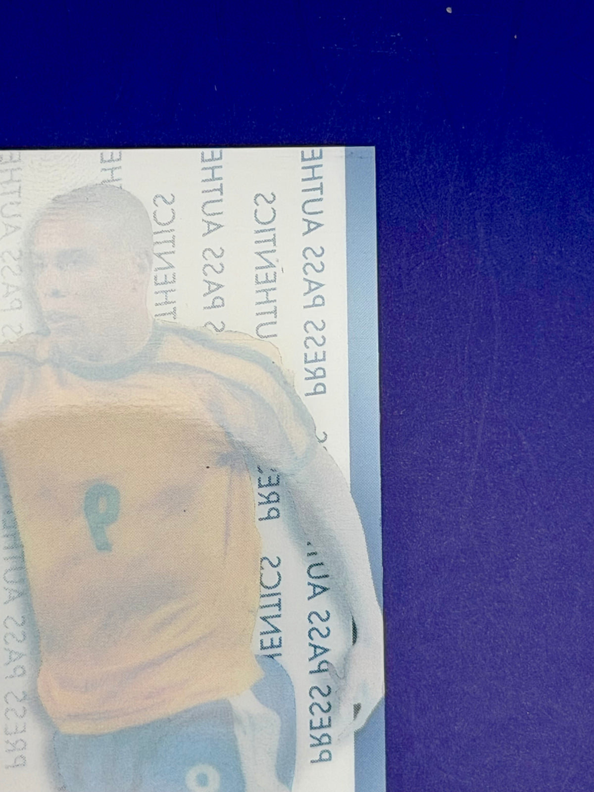 Ronaldo Nazário R9 – Press Pass Authentics Pre-Production Cromo | 1/1
